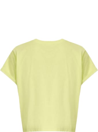 Balmain Lime Green And Black Cotton T-shirt