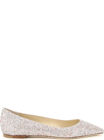 Jimmy Choo Glitter Romy Flats