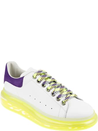 Alexander McQueen Woman White, Purple And Yellow Oversize Sneakers