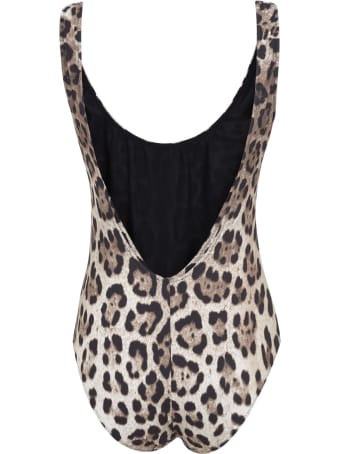 Dolce & Gabbana Slim Fit Animal Print Swimsuit