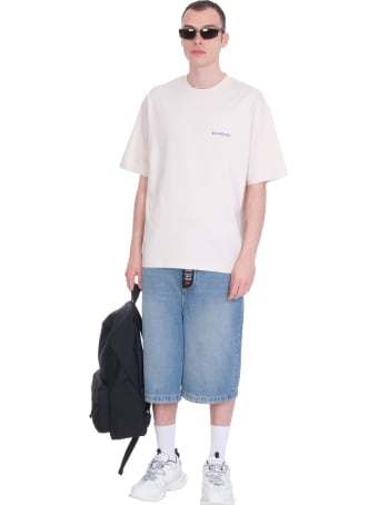 Balenciaga Shorts In Blue Denim