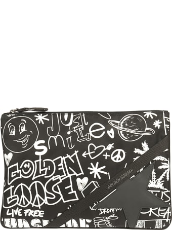 Golden Goose Journey Pouch Large Printed Journey Nylon Body