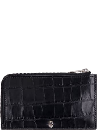 Alexander McQueen Printed Leather Card Holder