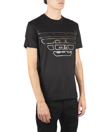 Emporio Armani Black Cotton T-shirt