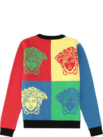 Young Versace Cotton Crew-neck Sweater