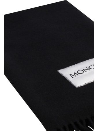 Moncler Wool Scarf With Fringes