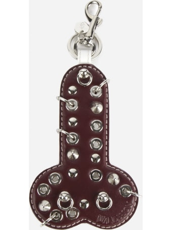 J.W. Anderson Leather Keychain With Studs