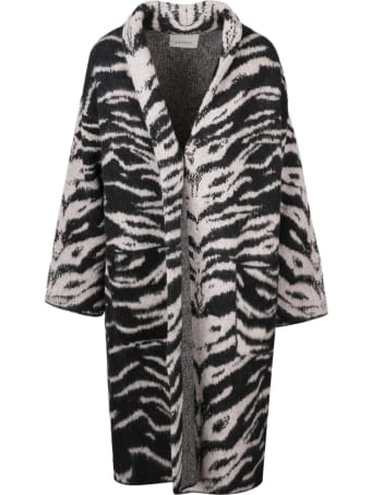 Laneus Animalier Knit Coat