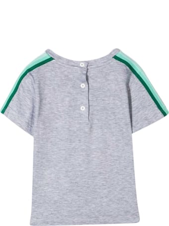 Fendi Grey T-shirt With Multicolor Logo And Details
