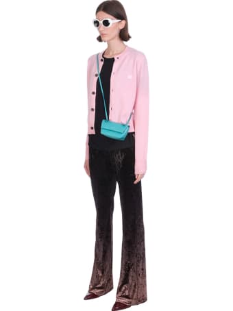 Acne Studios Keva Face Cardigan In Rose-pink Wool