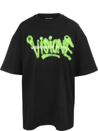 Vision of Super Black And Green "visione" Man T-shirt