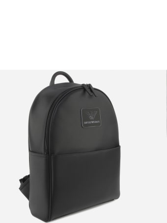 Emporio Armani Backpack With Front Pocket And Eagle Logo