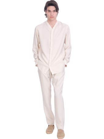 Giorgio Armani Shirt In Beige Silk