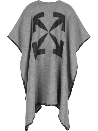 Off-White Wool Poncho