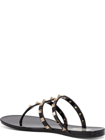 Valentino Garavani Rockstud Sandals With Golden Studs
