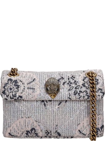 Kurt Geiger Kens Shoulder Bag In Silver Leather