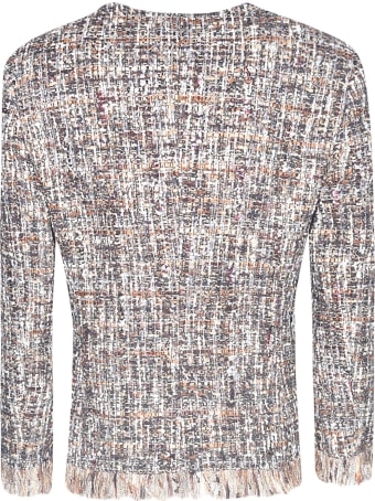 Tagliatore Chest Pocket Fringed Hem Jacket