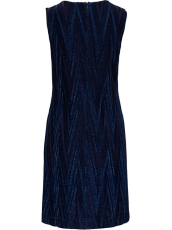 M Missoni Sheath Dress In Lurex Jersey With Chwvron Pattern