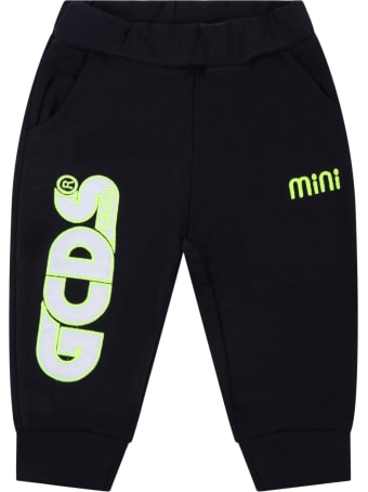 GCDS Mini Blue Sweatpants For Babykids With Logo