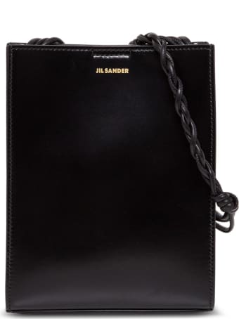 Jil Sander Tangle Crossbody Bag In Black Leather