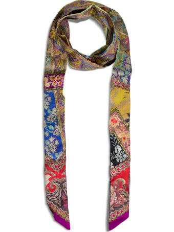 Etro Paislleyina Multicolor Silk Scarf