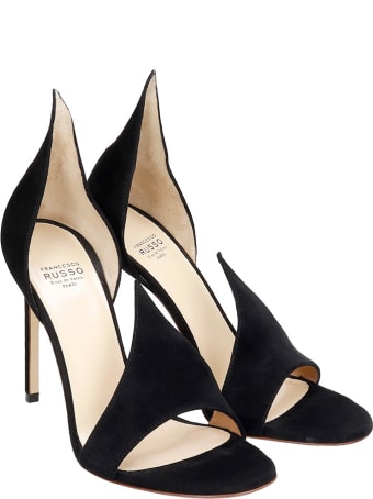 Francesco Russo Sandals In Black Suede