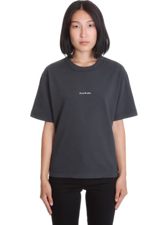 Acne Studios Edie Stamp T-shirt In Black Cotton