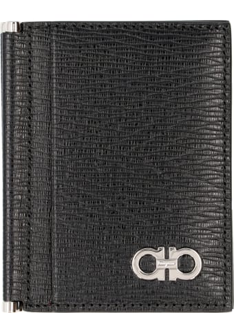 Salvatore Ferragamo Gancini Leather Card Holder