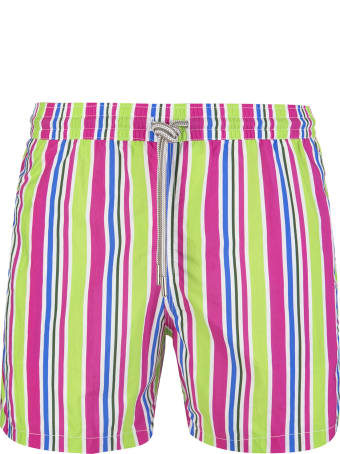 Capri Code Green And Fuchsia Striped Swimsuit