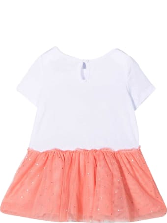 Stella McCartney Kids White Dress With Pink Print