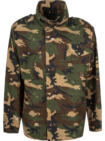 Off-White Ow Logo Camo Field Jacket