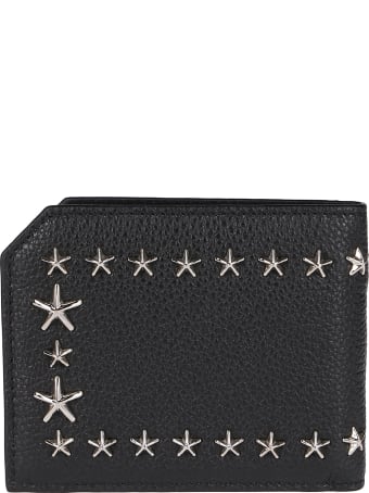 Jimmy Choo Black Leather Albany Wallet