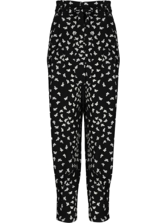 RED Valentino Printed Balloon Silk Pants