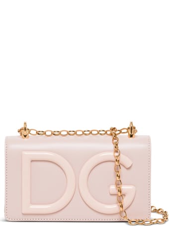 Dolce & Gabbana Dg Girls Crossbody Bag In Leather With Logo