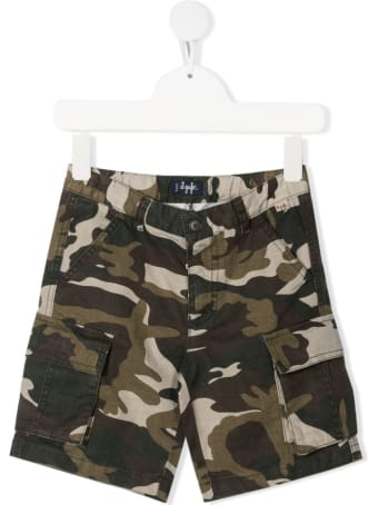Il Gufo Cargo Bermuda Shorts In Camouflage Jersey