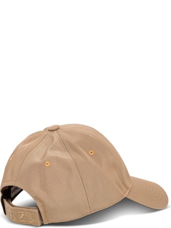 Kenzo Beige Hat With Tiger Embroidery