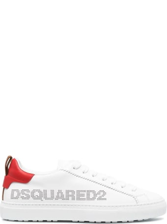 Dsquared2 Man White And Red San Diego Sneakers