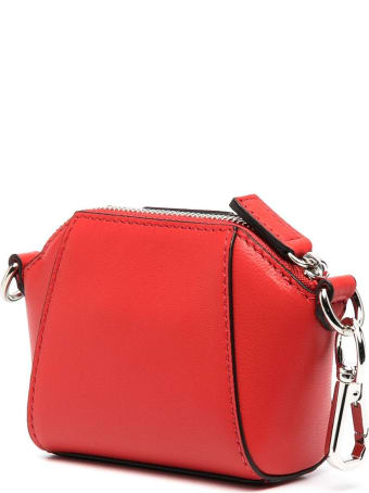Givenchy Red Baby Antigona Bag With Chain