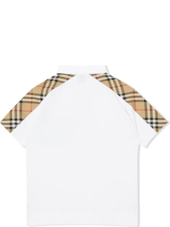 Burberry Johnathan Cotton Polo Shirt With Vintage Check Inserts