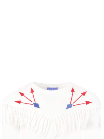 Stella Jean White T-shirt For Girl With Arrows
