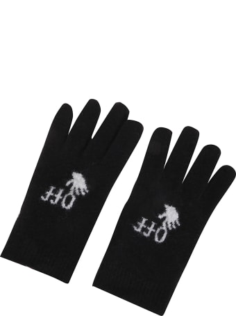 Off-White Felted Wool Short Gloves