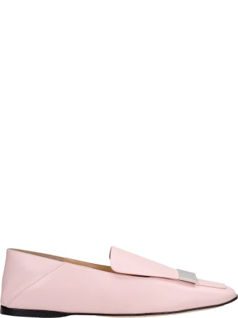 Sergio Rossi Loafers In Rose-pink Leather