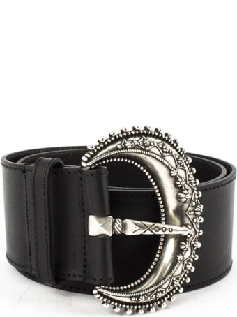 Etro Black Leather Belt