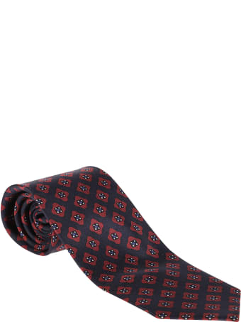 Barba Napoli Red And Blue Silk Tie