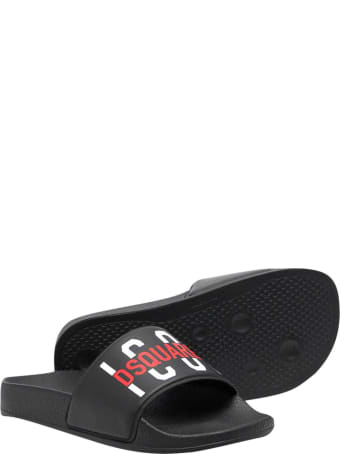 Dsquared2 Black Slippers Teen