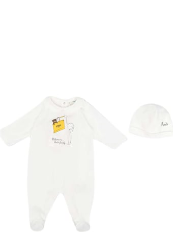 Fendi White Babysuit