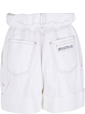 Miu Miu Back Pocket Logo Detail Shorts