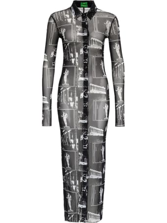 Trussardi Mesh Dress With Mosaic Print