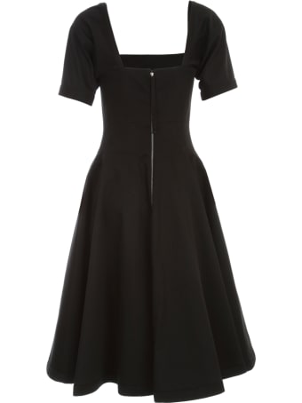 Giovanni Bedin Denim Half Sleeves Godet Midi Dress
