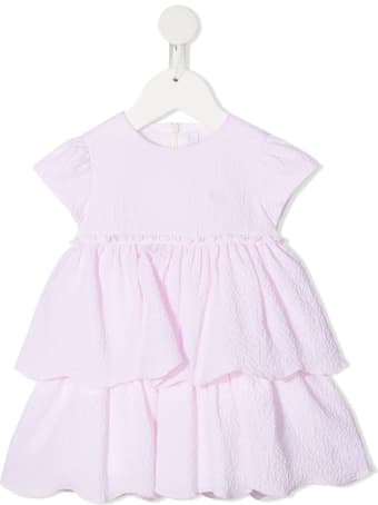 Il Gufo Newborn Pink Dress With Flounces